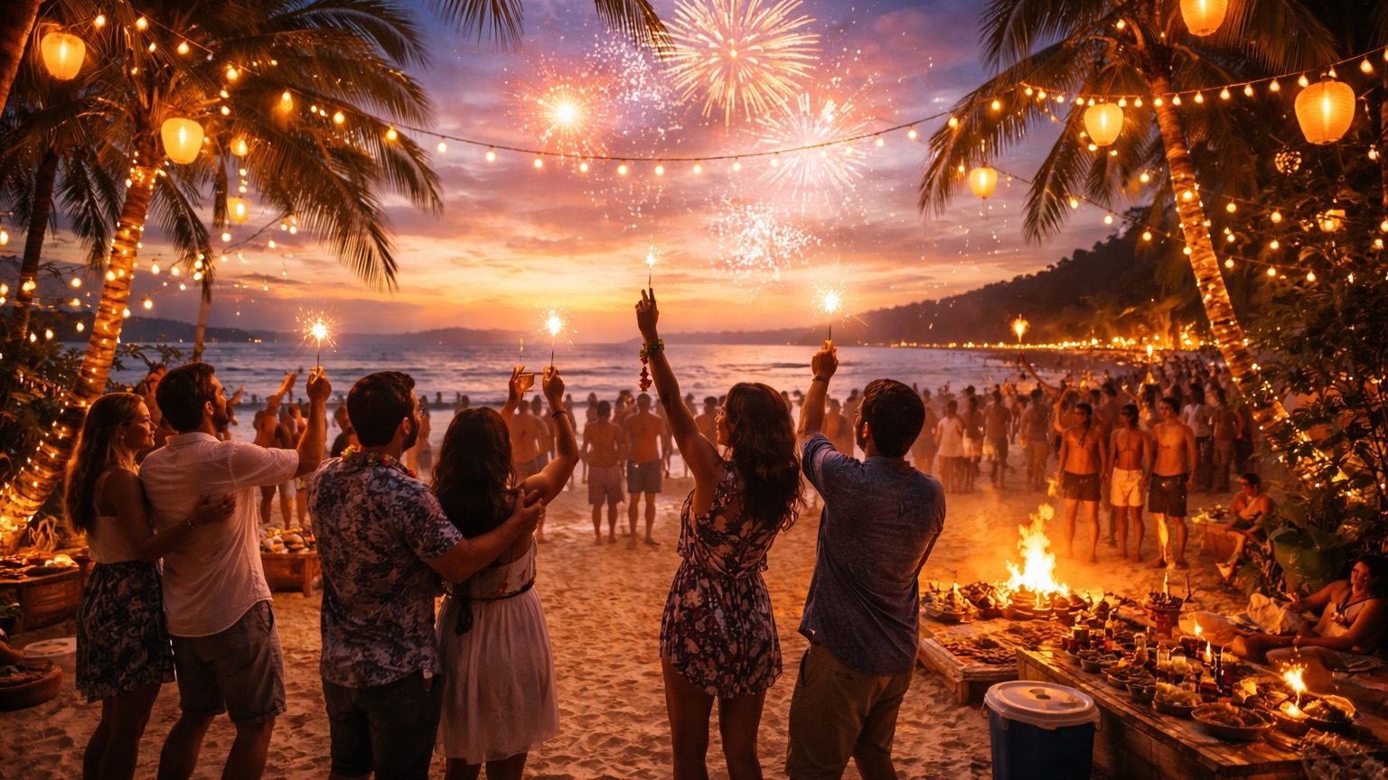 Празднование на пляжах